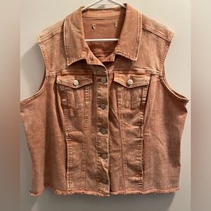 Dusty Rose denim vest